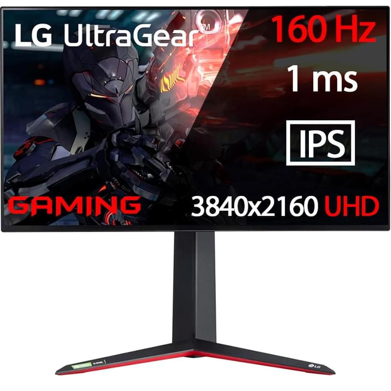 Монитор 27" LG 27GN950 3840x2160 16:9 IPS 160ГЦ (2HDMI+DP) Black - фото #0, Technodom.kz