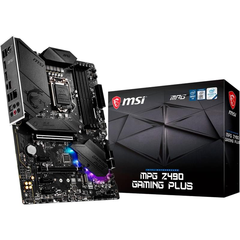 Материнская плата MSI MPG Z490 GAMING PLUS LGA1200 4DDR4 PCI-E 2x16 3x1 (HDMI+DP) ATX - фото #5, Technodom.kz Материнская плата MSI MPG Z490 GAMING PLUS LGA1200 4DDR4 PCI-E 2x16 3x1 (HDMI+DP) ATX - фото #5, Technodom.kz