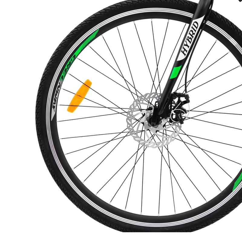 Велосипед Greenway Hybrid, 700C Black/Green - фото #6, Technodom.kz