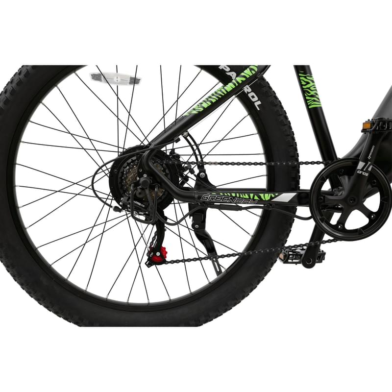 Электровелосипед Greenway 350W, 36V/10.40AH LG, 27,5" Black/Green (27DT231) - фото #6, Technodom.kz