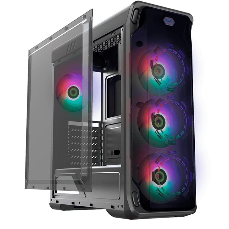 ПК корпус GameMax Starlight FRGB Mid-Tower, window, Black ATX (G509) - фото #3, Technodom.kz