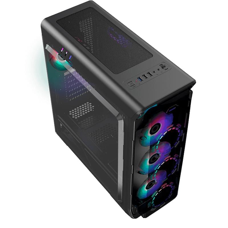 ПК корпус GameMax Starlight FRGB Mid-Tower, window, Black ATX (G509) - фото #4, Technodom.kz