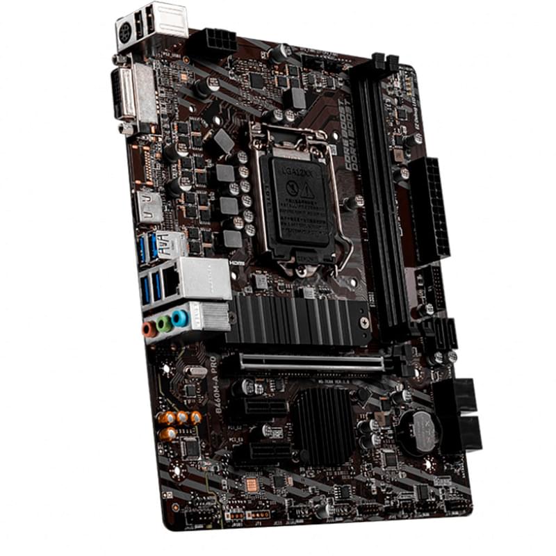 Материнская плата MSI B460M-A PRO LGA1200 2DDR4 PCI-E 1x16 2x1 (HDMI+DVI) ATX - фото #2, Technodom.kz Материнская плата MSI B460M-A PRO LGA1200 2DDR4 PCI-E 1x16 2x1 (HDMI+DVI) ATX - фото #2, Technodom.kz
