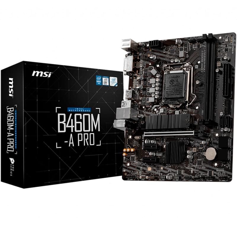 Материнская плата MSI B460M-A PRO LGA1200 2DDR4 PCI-E 1x16 2x1 (HDMI+DVI) ATX - фото #4, Technodom.kz Материнская плата MSI B460M-A PRO LGA1200 2DDR4 PCI-E 1x16 2x1 (HDMI+DVI) ATX - фото #4, Technodom.kz