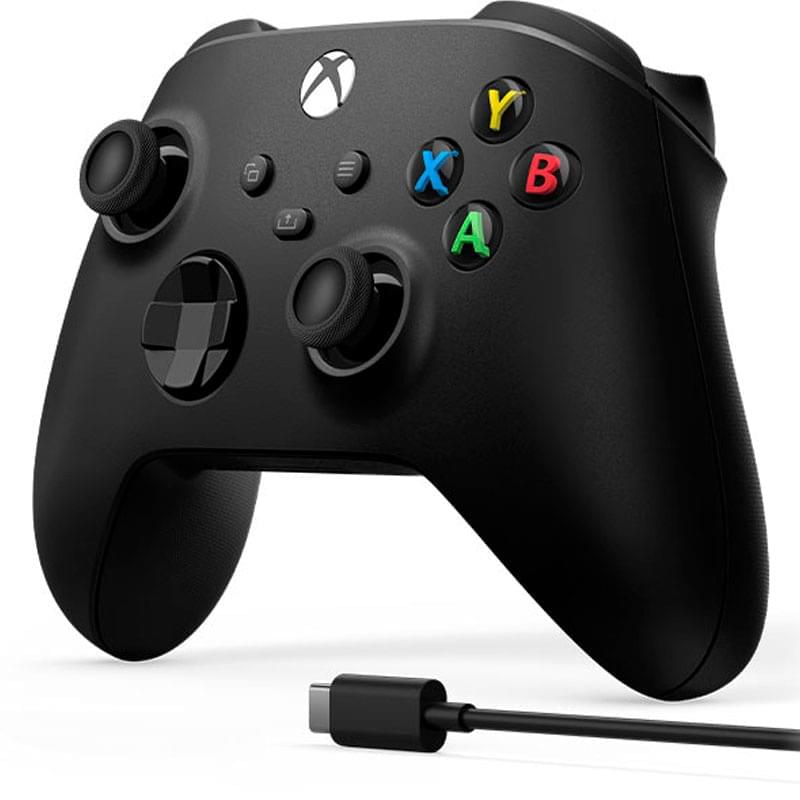 Джойстик беспроводной Xbox Series, Black + кабель USB Type-C (1V8-00008) - фото #1, Technodom.kz