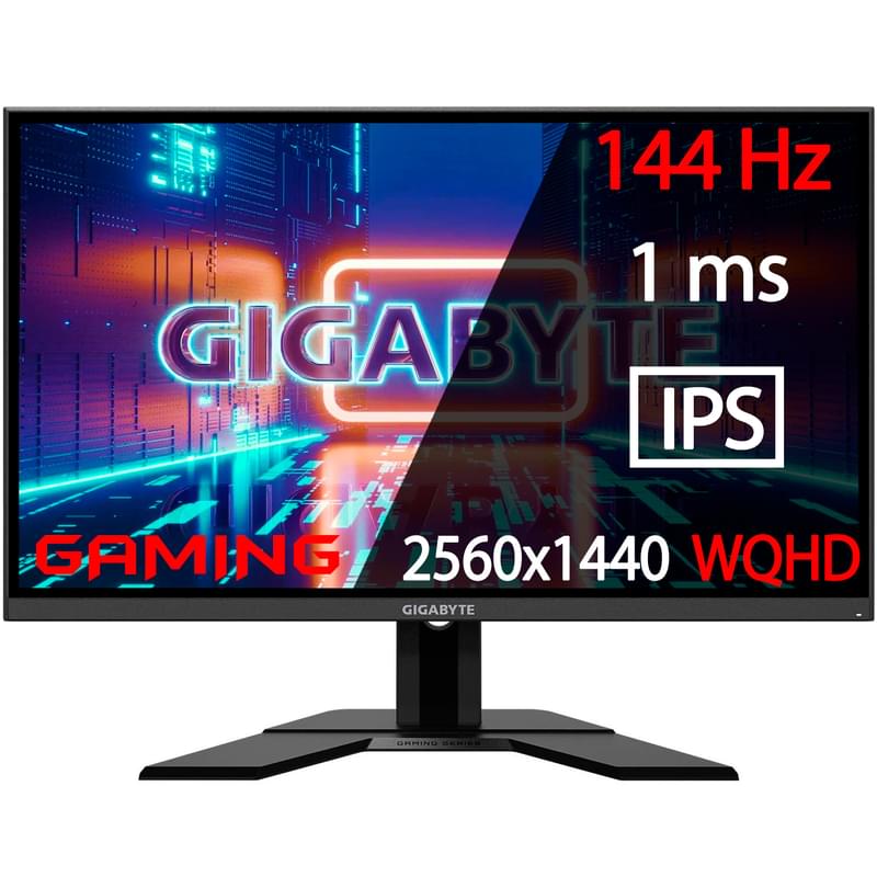 Монитор Игровой 27" Gigabyte G27Q 2560x1440 16:9 IPS 144ГЦ (2HDMI+DP) Black - фото #0, Technodom.kz