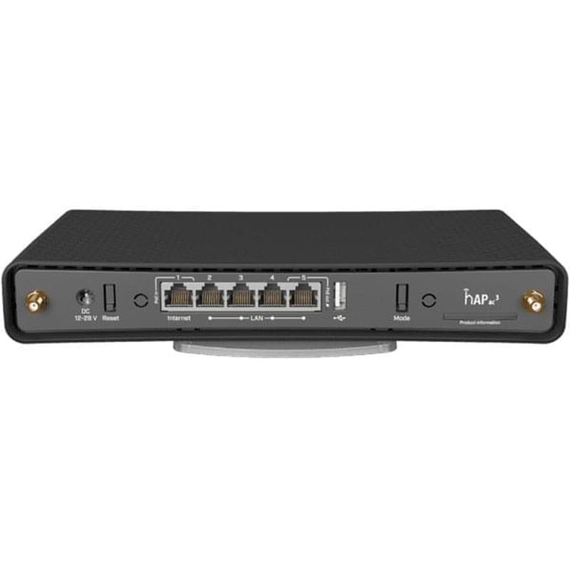 Беспроводной маршрутизатор, MikroTik HAP AC3, 5 порта + Wi-Fi+ USB, 100 Mbps - фото #0, Technodom.kz