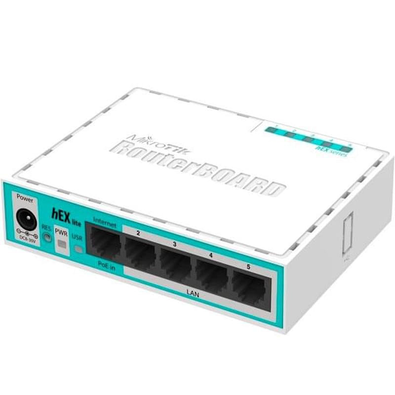 Беспроводной маршрутизатор, MikroTik hEX lite, 5 порта, 100 Mbps - фото #1, Technodom.kz