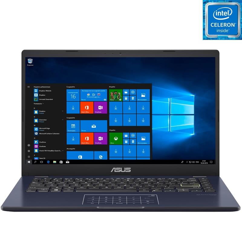 Ноутбук Asus E410MA Сeleron N4220 / 4ГБ / 128SSD / 14 / Win10 / (E410MA-BV025T) - фото #0, Technodom.kz