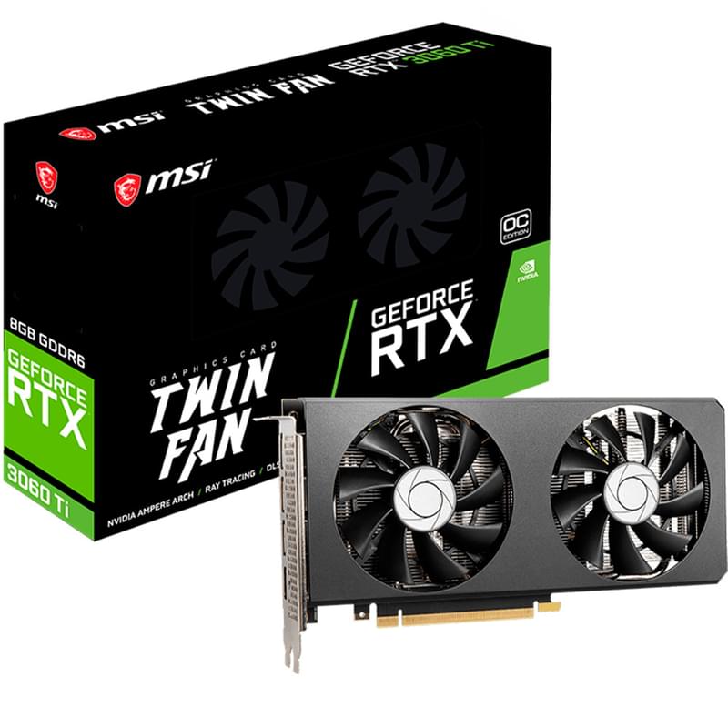 Видеокарта MSI RTX 3060 Ti TWIN FAN OC 8GB 256bit/G6 (HDMI+3DP)(3060 Ti TWIN FAN OC) - фото #4, Technodom.kz