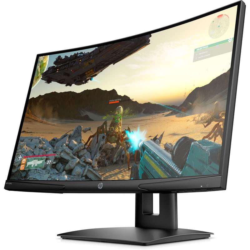 24" HP Мониторы X24c 9FM22AA 1920x1080 16:9 TN 144ГЦ (HDMI+DP) Curved Black - фото #2, Technodom.kz