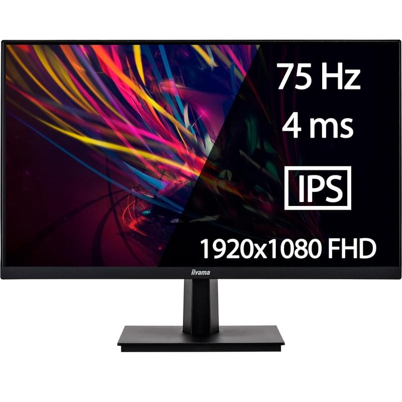 Монитор 23.8'' Iiyama ProLite XU2493HSU-B1 1920х1080 16:9 IPS 75ГЦ (HDMI+DP+VGA) Black - фото #0, Technodom.kz