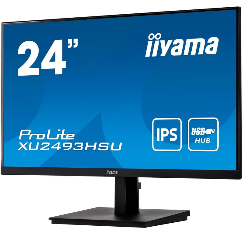 Монитор 23.8'' Iiyama ProLite XU2493HSU-B1 1920х1080 16:9 IPS 75ГЦ (HDMI+DP+VGA) Black - фото #1, Technodom.kz