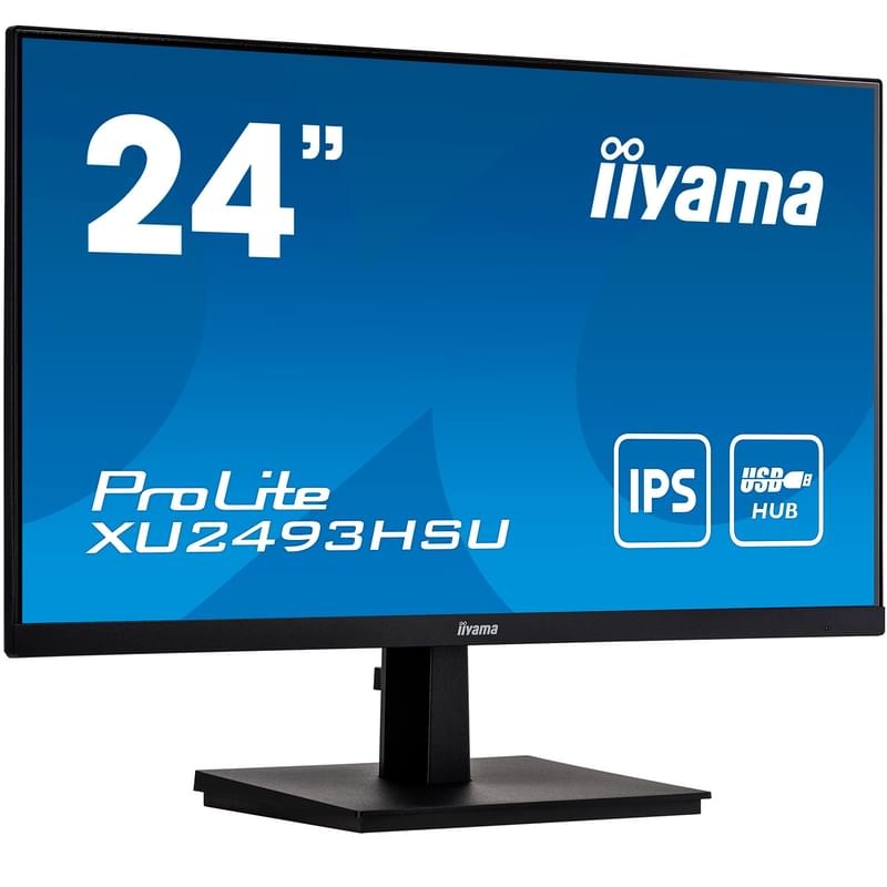 Монитор 23.8'' Iiyama ProLite XU2493HSU-B1 1920х1080 16:9 IPS 75ГЦ (HDMI+DP+VGA) Black - фото #2, Technodom.kz