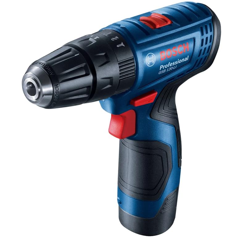 Дрель-шуруповёрт Bosch GSB 120-LI аккумуляторная ударная 2 акк (06019G8100) - фото #0, Technodom.kz