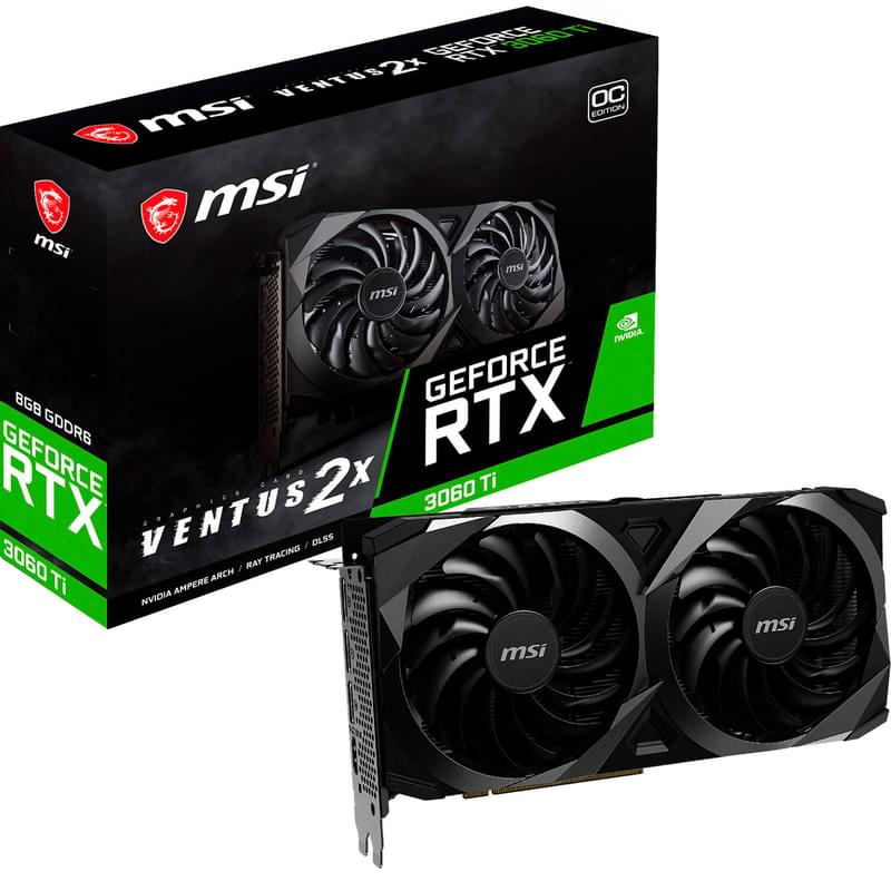 Видеокарта MSI RTX 3060 Ti VENTUS 2X OC 8GB 256bit/G6X (HDMI+3DP)(3060 Ti VENTUS 2X OC) - фото #4, Technodom.kz Видеокарта MSI RTX 3060 Ti VENTUS 2X OC 8GB 256bit/G6X (HDMI+3DP)(3060 Ti VENTUS 2X OC) - фото #4, Technodom.kz