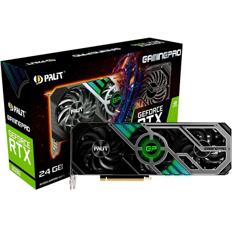 Видеокарта Palit RTX 3090 GAMINGPRO 24GB 384bit/G6X (HDMI+3DP)(NED3090019SB-132BA) - фото #4, Technodom.kz