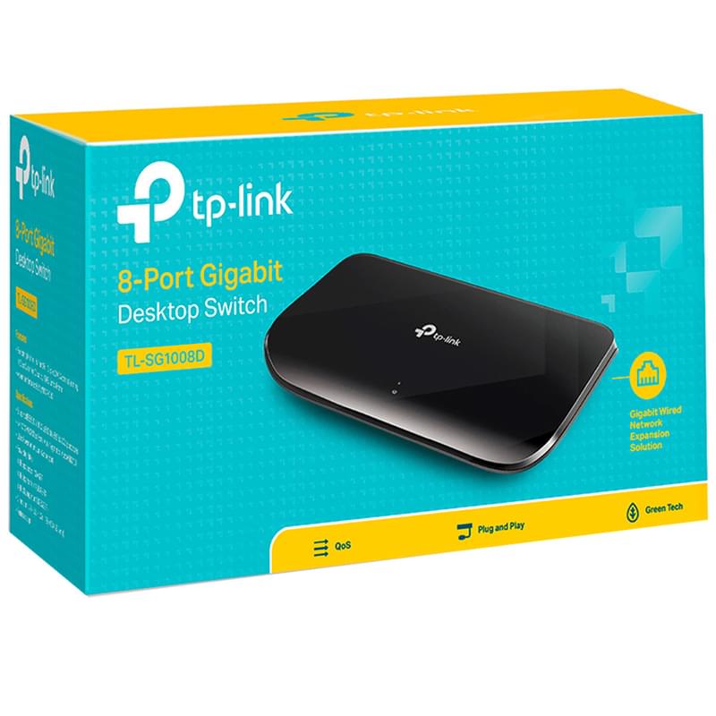 Настольный коммутатор, TP-Link TL-SG1008D, 8 портов 10/100/1000 Mbps, (TL-SG1008D) - фото #4, Technodom.kz