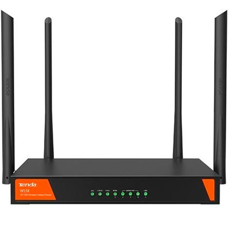 Беспроводной маршрутизатор, Tenda W15E, 4 порта + Wi-Fi, до 1200 Mbps - фото #0, Technodom.kz