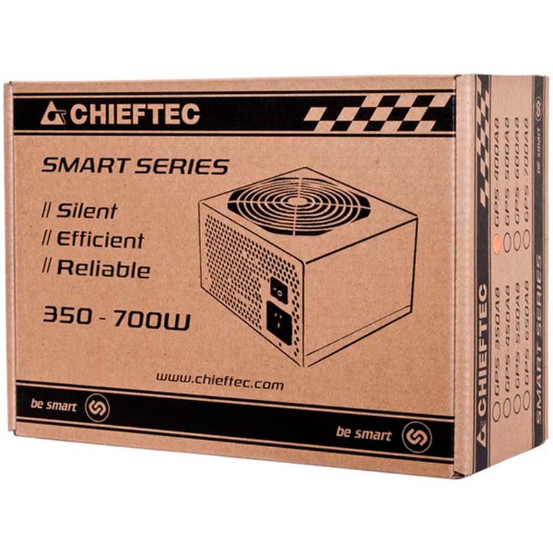 Chieftec SMART ATX 20 Қуат блогы 500W +4pin, 4+4pin (GPS-500A8) - фото #3, Technodom.kz