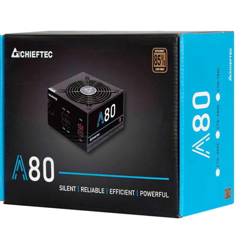 Chieftec A-80 ATX 20 Қуат блогы 550W +4pin, 4+4pin (CTG-550C) - фото #1, Technodom.kz