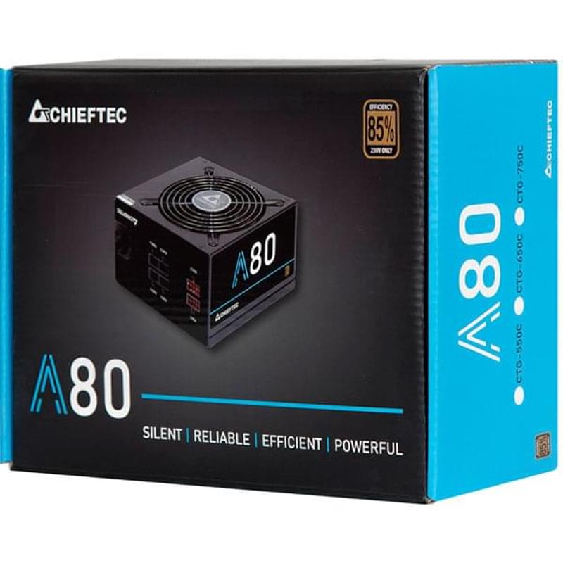 Блок питания 650W Chieftec A-80 ATX 20+4pin, 4+4pin (CTG-650C) - фото #1, Technodom.kz Блок питания 650W Chieftec A-80 ATX 20+4pin, 4+4pin (CTG-650C) - фото #1, Technodom.kz