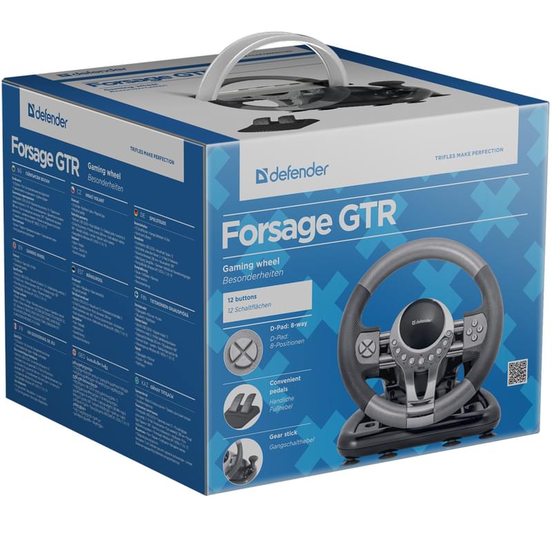 Игровой руль PC Defender Forsage GTR (64367) - фото #6, Technodom.kz