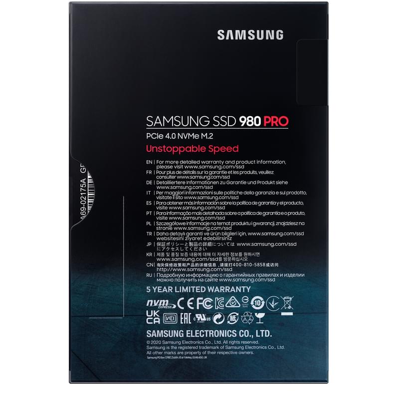Внутренний SSD M.2 2280 1TB Samsung 980 PRO NVMe 3D TLC (MZ-V8P1T0BW) - фото #5, Technodom.kz