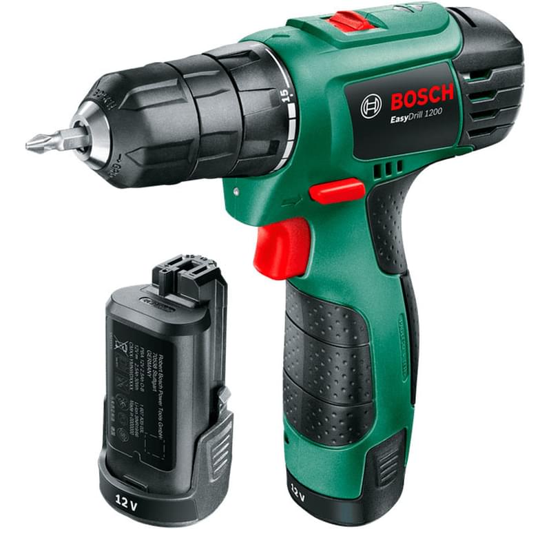 Bosch EasyDrill 1200 Аккумуляторлы, бұрамашегені бұрағыш-бұрғысы, 2 акк (06039D3007) - фото #0, Technodom.kz