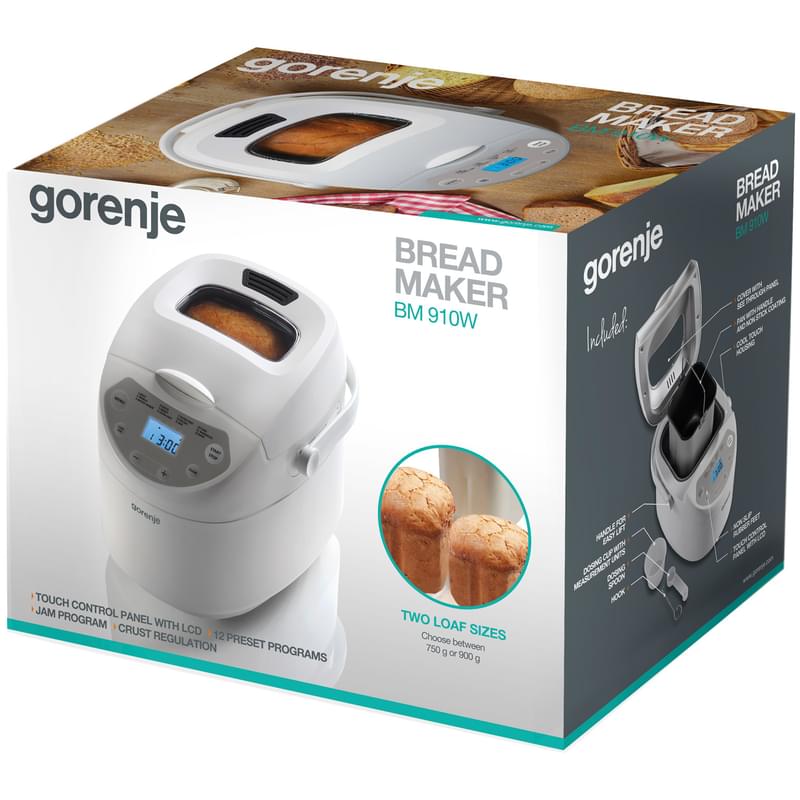 Хлебопечь Gorenje BM-910W - фото #2, Technodom.kz