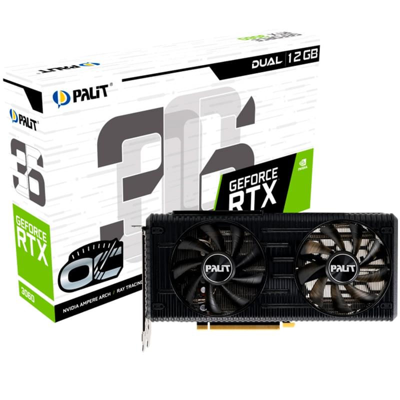 Видеокарта Palit RTX 3060 DUAL OC 12GB 192bit/G6 (HDMI+3DP)(NE63060T19K9-190AD) - фото #6, Technodom.kz