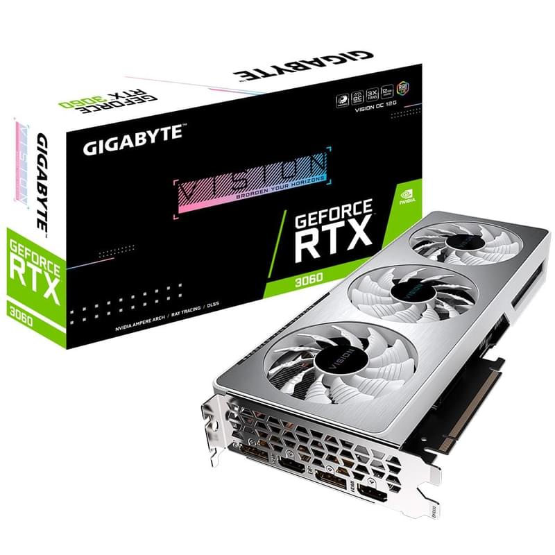 Видеокарта Gigabyte RTX 3060 Vision OC 12GB 192bit/G6 (2HDMI+2DP)(GV-N3060VISION OC-12GD) - фото #5, Technodom.kz