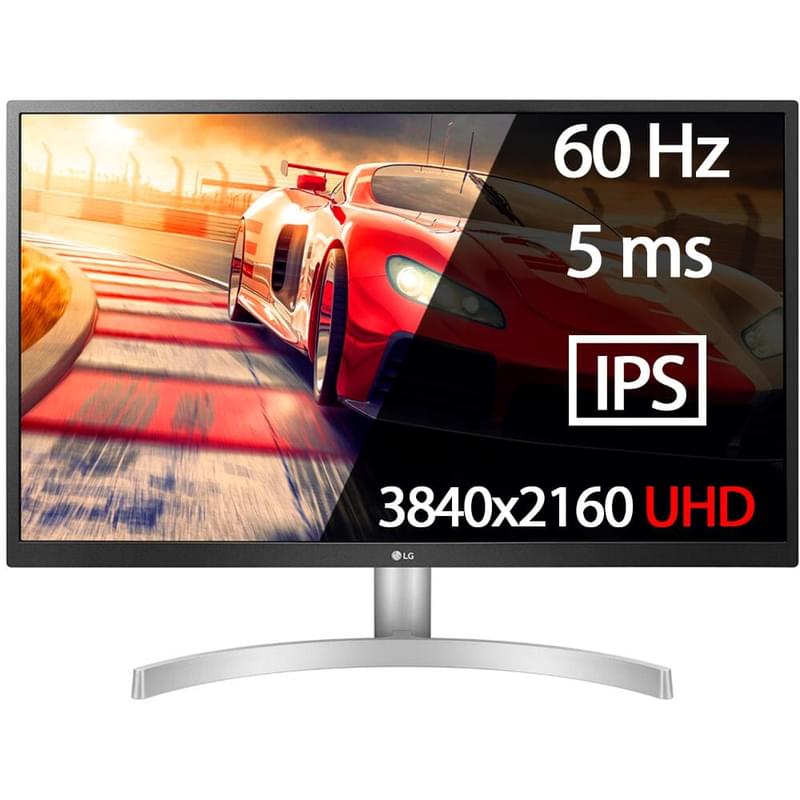 27" LG 27UL500 Мониторы 3840x2160 16:9 IPS 60ГЦ (2HDMI+DP) Black - фото #0, Technodom.kz