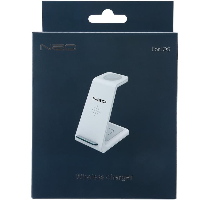 Беспроводное зарядное устройство Neo, 3 in 1, 10W, for Iphone, White (NEO-T3-IPWH) - фото #2, Technodom.kz