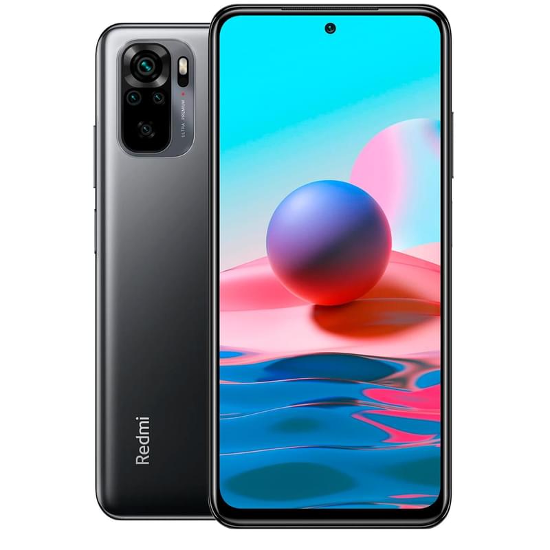 Смартфон Xiaomi Redmi Note 10 4/128GB Onyx Gray - фото #0, Technodom.kz
