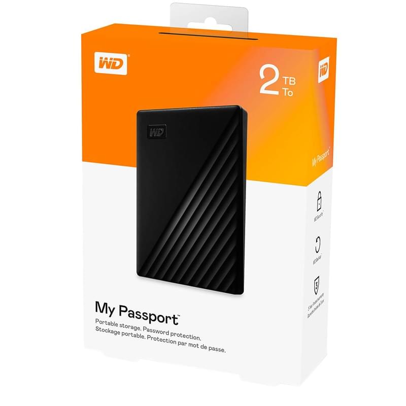 Внешний HDD 2.5" 2TB, Western Digital My Passport, USB 3.0 (WDBYVG0020BBK-WESN) - фото #4, Technodom.kz Внешний HDD 2.5" 2TB, Western Digital My Passport, USB 3.0 (WDBYVG0020BBK-WESN) - фото #4, Technodom.kz
