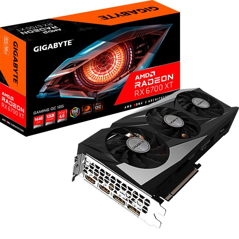 Видеокарта Gigabyte RX 6700 XT GAMING OC 12GB 192bit/G6 (2HDMI+2DP)(GV-R67XTGAMING OC-12GD) - фото #7, Technodom.kz Видеокарта Gigabyte RX 6700 XT GAMING OC 12GB 192bit/G6 (2HDMI+2DP)(GV-R67XTGAMING OC-12GD) - фото #7, Technodom.kz