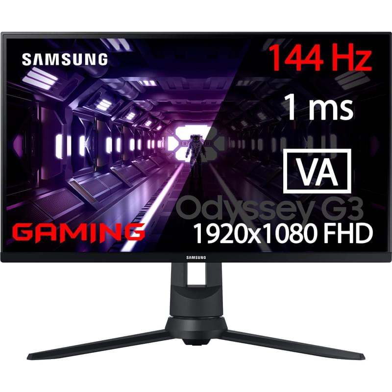 Монитор Игровой 27" Samsung LF27G33TFWIXCI 1920x1080 16:9 VA 144ГЦ (HDMI+DP) Black - фото #0, Technodom.kz