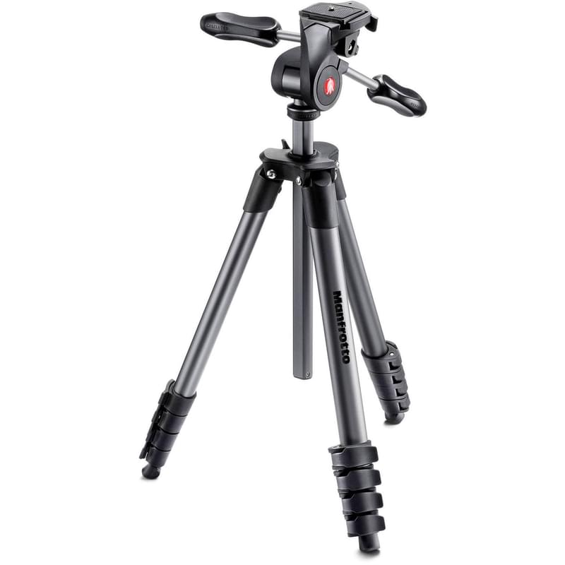 Штатив MANFROTTO Compact Advanced с 3-осевой головой, Black (MKCOMPACTADV-BK) - фото #0, Technodom.kz