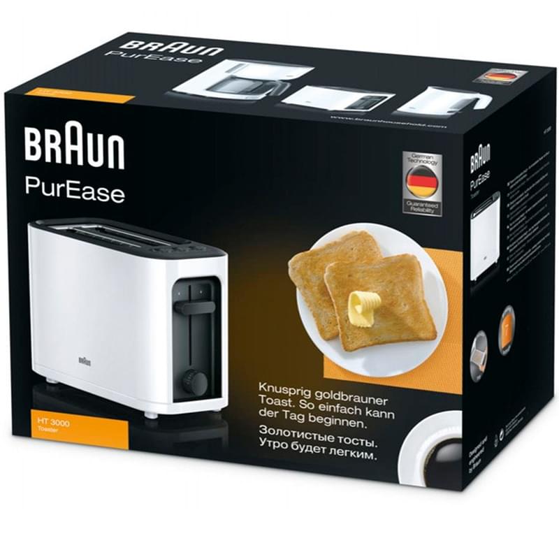 Тостер Braun HT-3000WH - фото #3, Technodom.kz