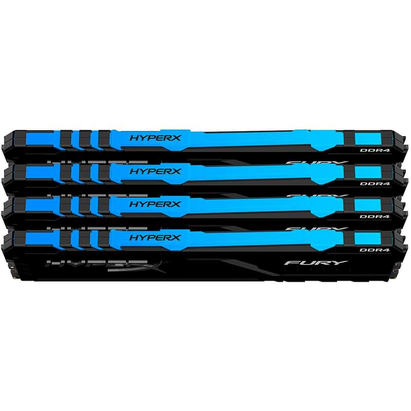 Оперативная память DDR4 DIMM 64GB(16GBx4)/3600MHz Kingston HyperX Fury RGB (HX436C18FB4AK4/64) - фото #2, Technodom.kz