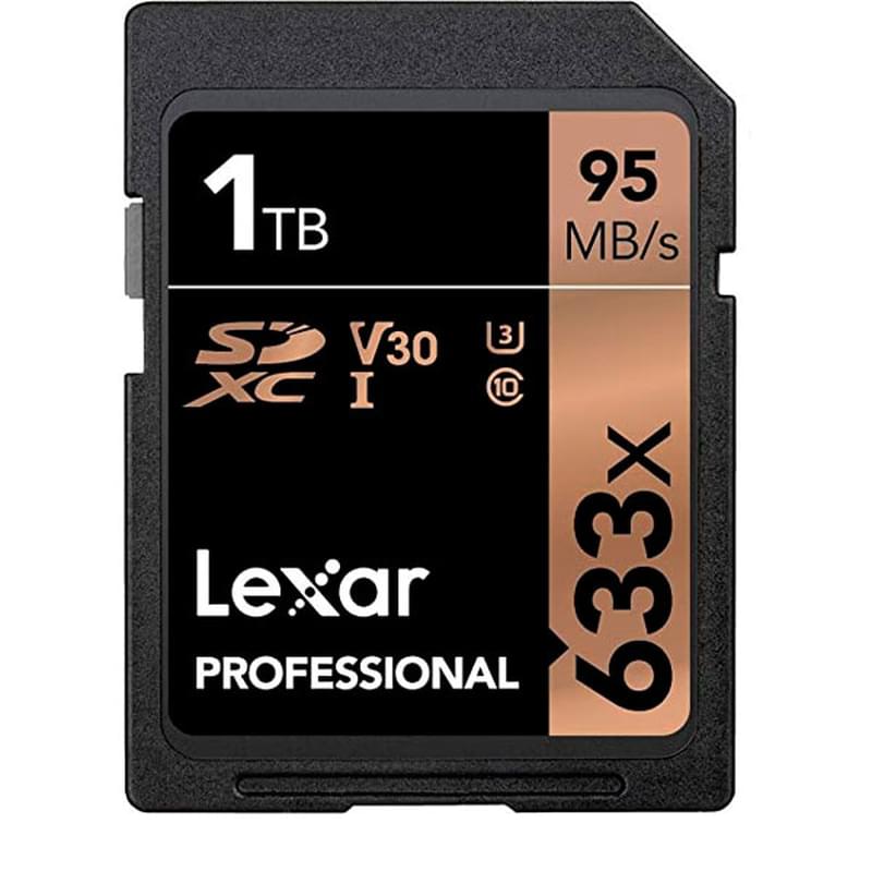 Карта памяти SD 1TB Lexar Professional, 633x UHS-I, RW 95/70 MB/s U3 (LSD1TCB633) - фото #0, Technodom.kz