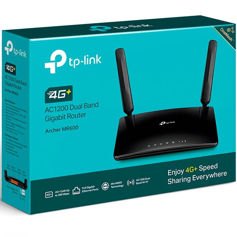Беспроводной маршрутизатор, TP-Link Archer MR600, 4 порта + Wi-Fi, 4G LTE, 867 Mbps (Archer MR600) - фото #3, Technodom.kz