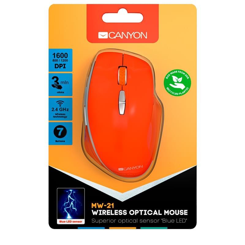 Сымсыз тінтуір USB Canyon CNS-CMSW21, Red - фото #5, Technodom.kz
