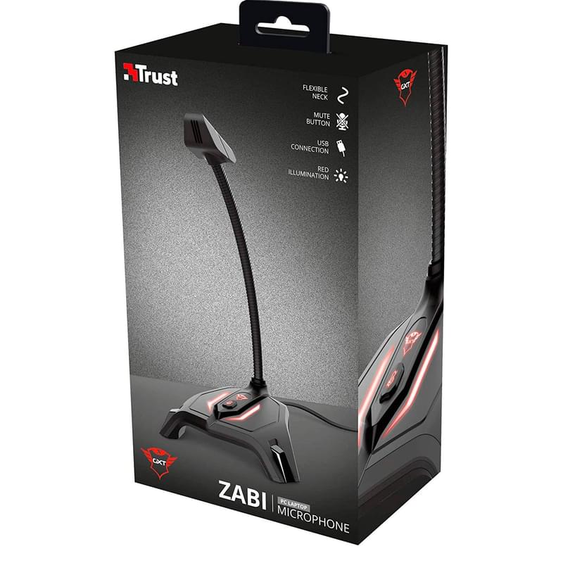 Микрофон игровой Trust GXT 215 Zabi, Black (23800) - фото #1, Technodom.kz