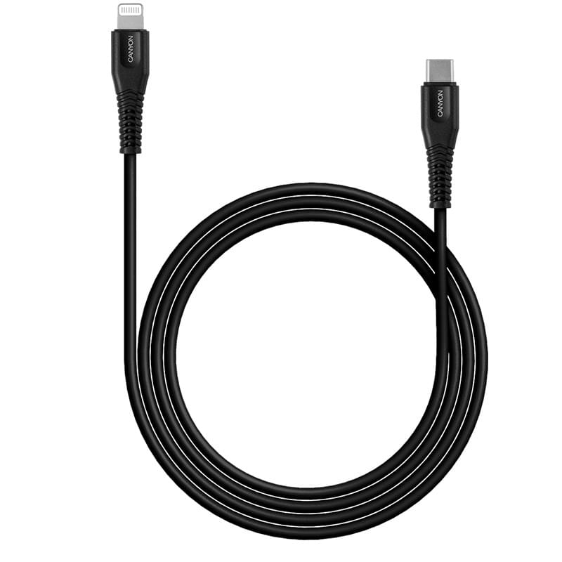 Кабель Type-C - Lightning, Canyon, MFI-4, 1м, Black (CNS-MFIC4B) - фото #1, Technodom.kz