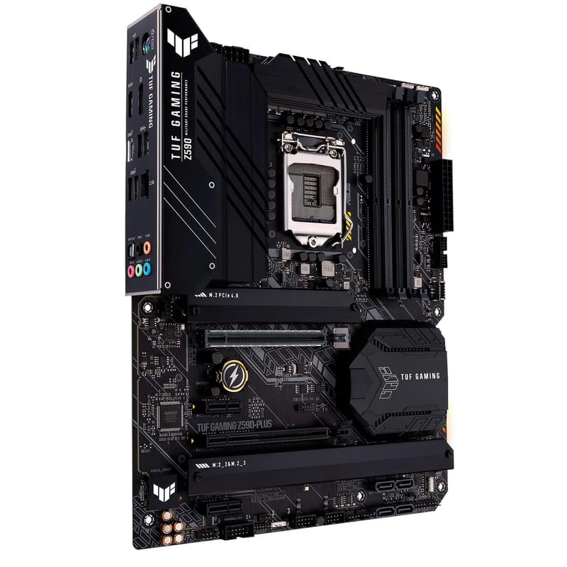 Материнская плата Asus TUF GAMING Z590-PLUS LGA1200 4DDR4 PCI-E 2x16 2x1 (HDMI+DP) ATX - фото #1, Technodom.kz