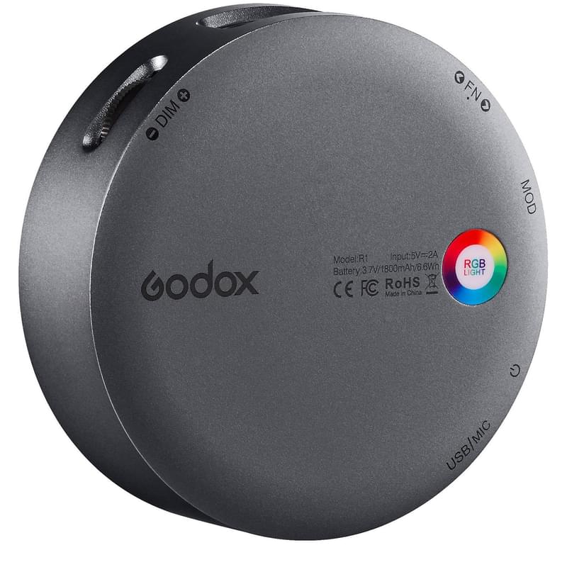Осветитель светодидоный Godox M1 mini RGB для смартфонов Grey - фото #5, Technodom.kz