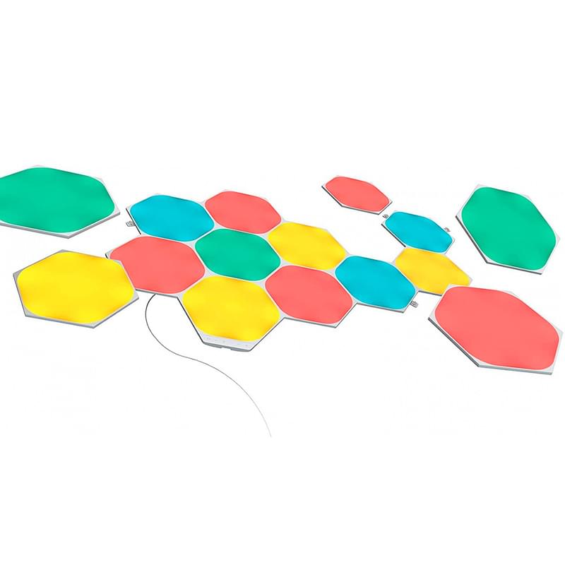 Умная система освещения Nanoleaf Shapes Hexagon Starter Kit - 15 панелей (NL42-6002HX-15PK) - фото #0, Technodom.kz