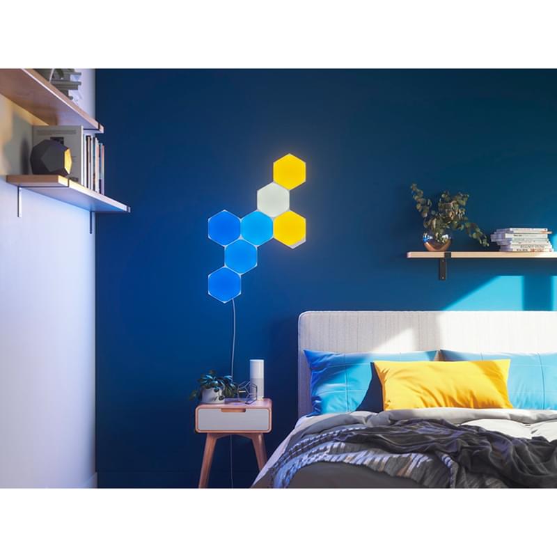 Умная система освещения Nanoleaf Shapes Hexagon Starter Kit - 15 панелей (NL42-6002HX-15PK) - фото #2, Technodom.kz